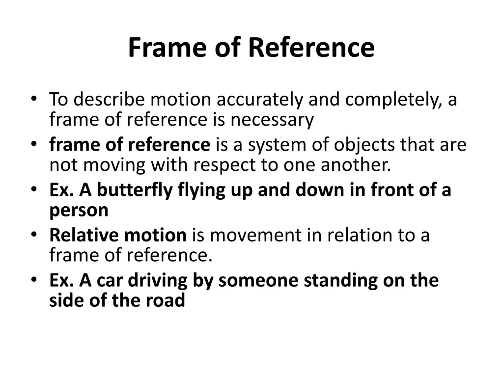 frame of reference