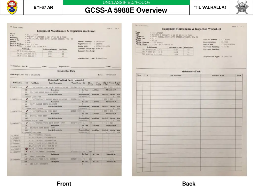 unclassified fouo gcss a 5988e overview