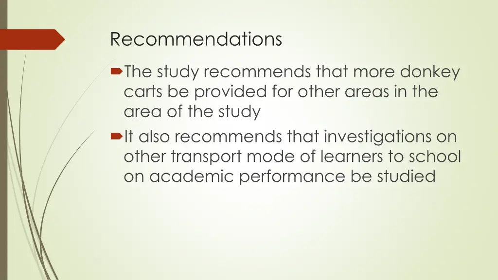 recommendations