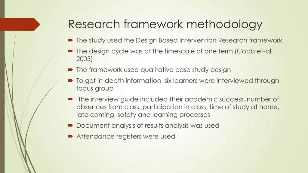 research framework methodology