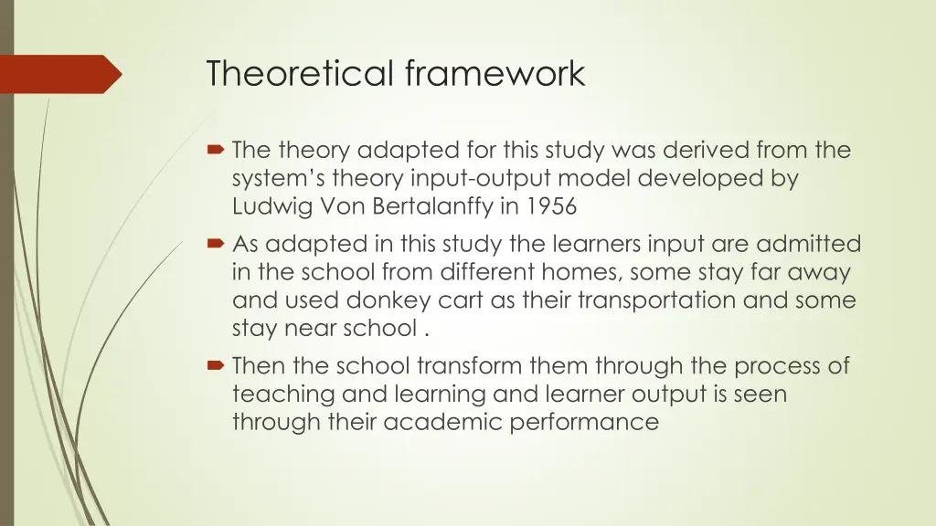 theoretical framework