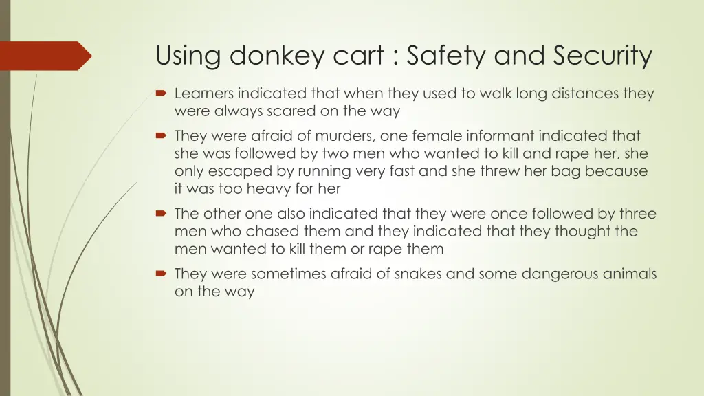 using donkey cart safety and security