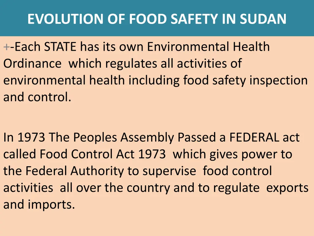 evolution of food safety in sudan 2