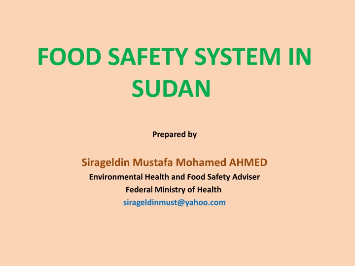 food safety system in sudan