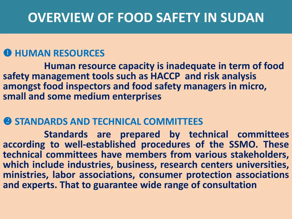 overview of food safety in sudan 1