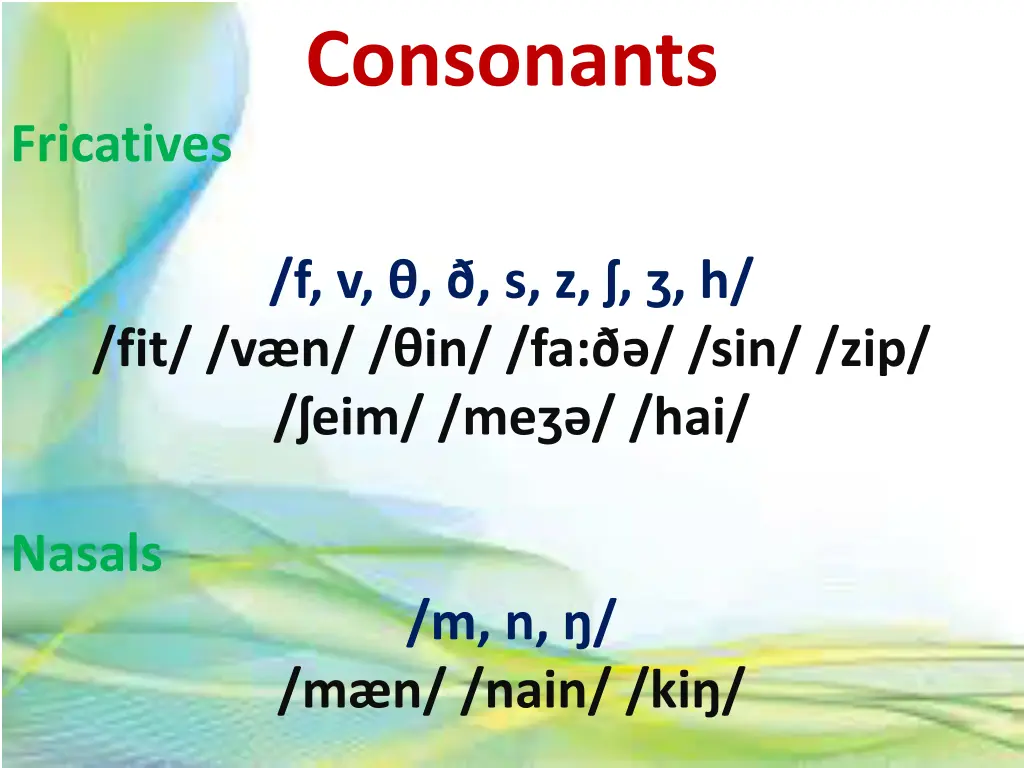 consonants 1