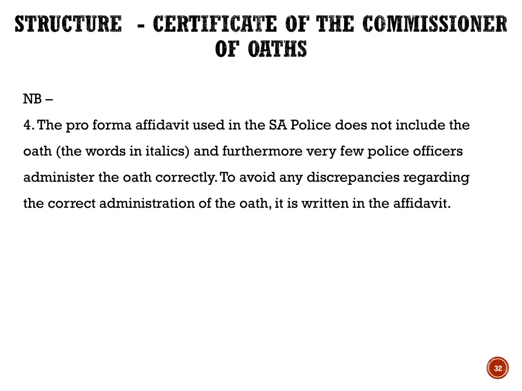 structure certificate of the commissioner of oaths 3