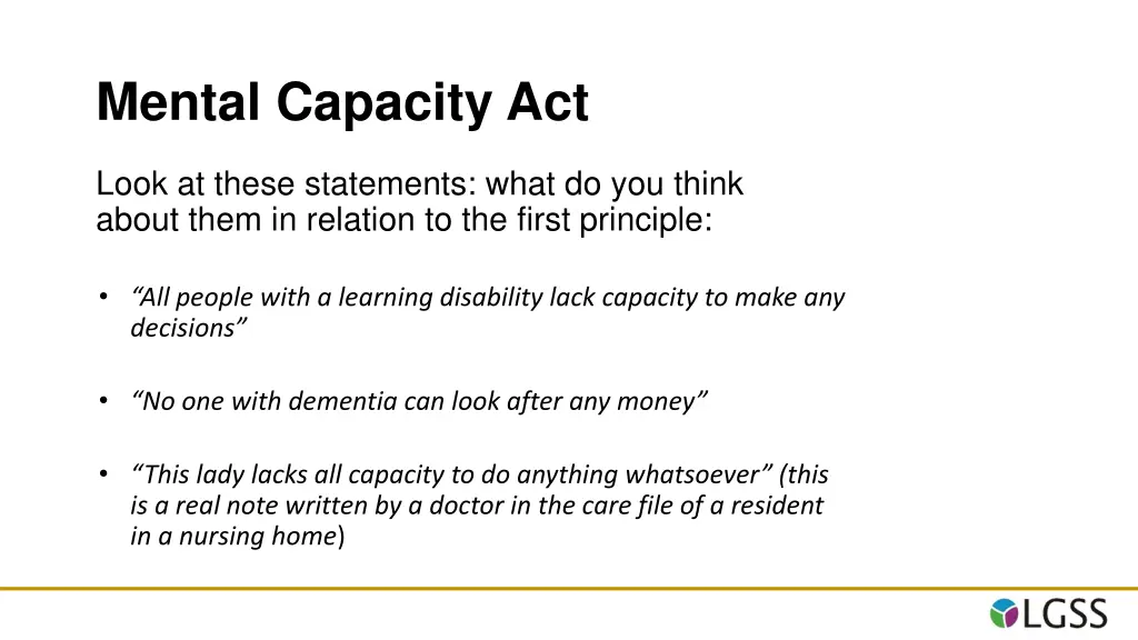 mental capacity act 2