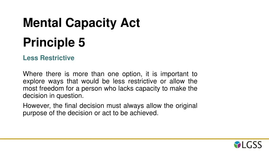 mental capacity act 5