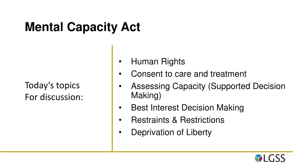 mental capacity act