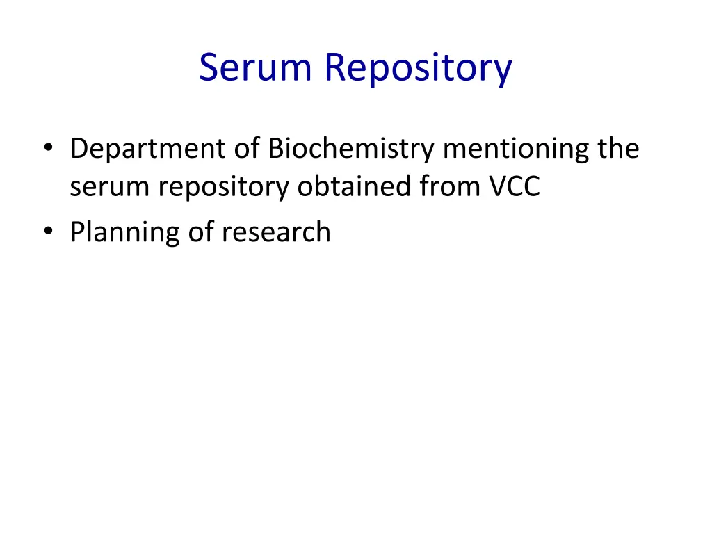 serum repository