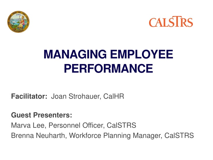 managing employee performance