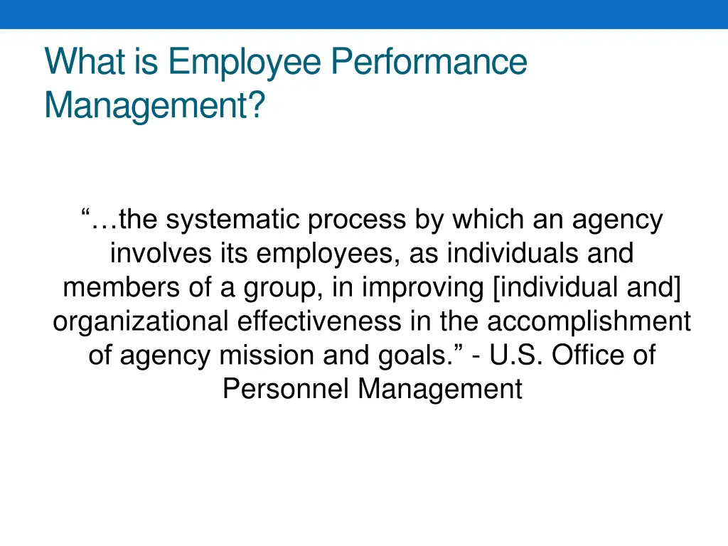 what is employee performance management