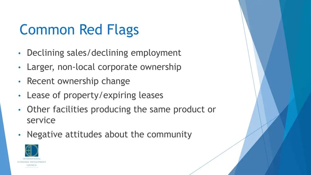 common red flags