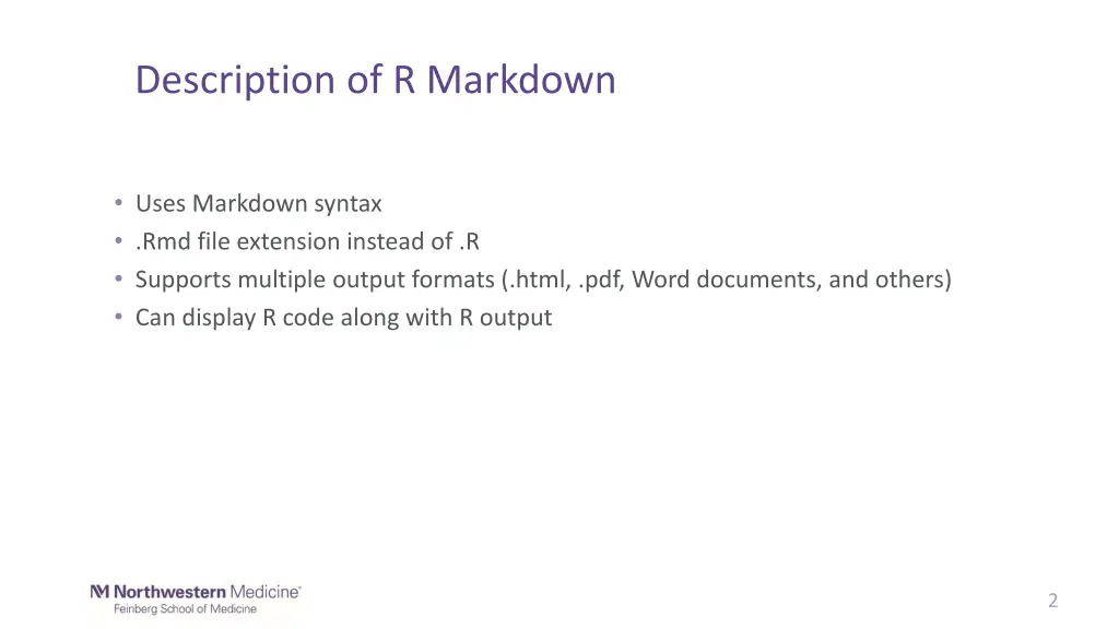 description of r markdown