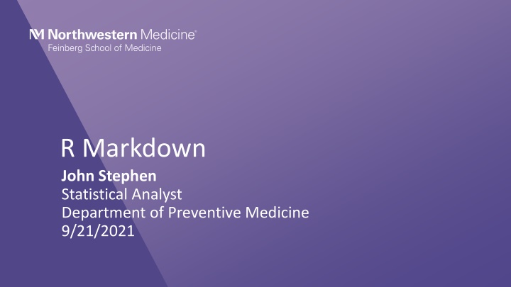 r markdown john stephen statistical analyst