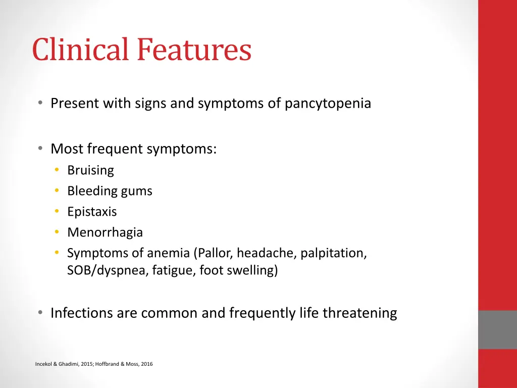 clinical features