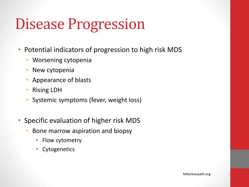 disease progression