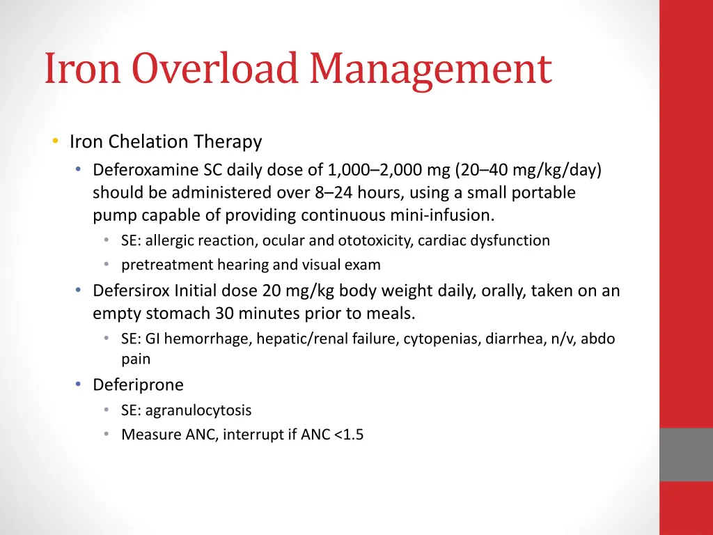 iron overload management