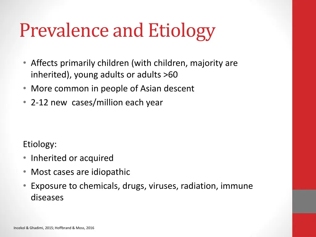 prevalence and etiology