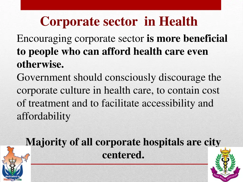 corporate sector in health