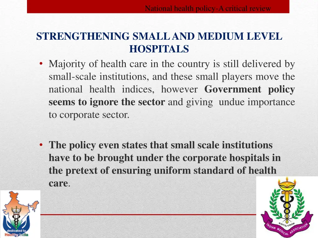 national health policy a critical review 6