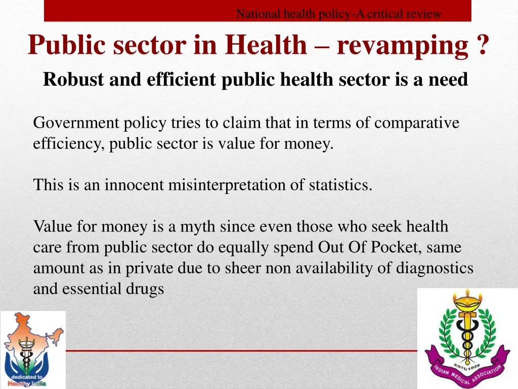 national health policy a critical review 9