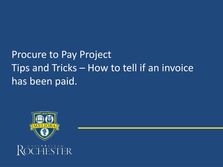 procure to pay project tips and tricks