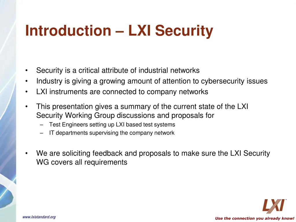 introduction lxi security