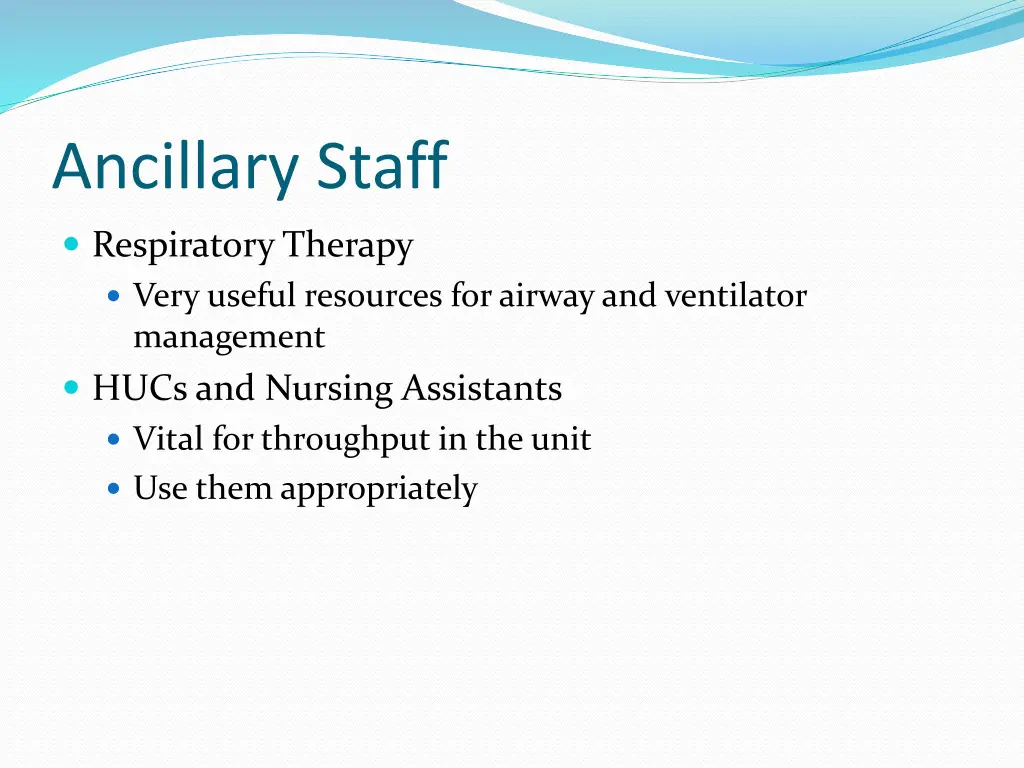 ancillary staff