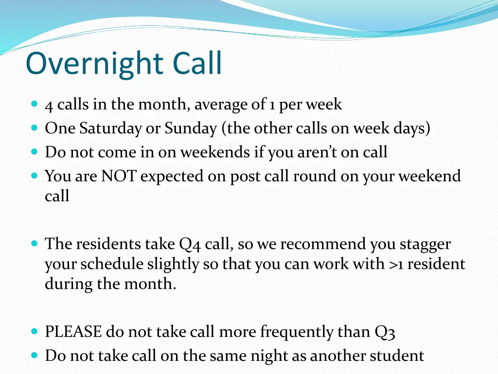 overnight call