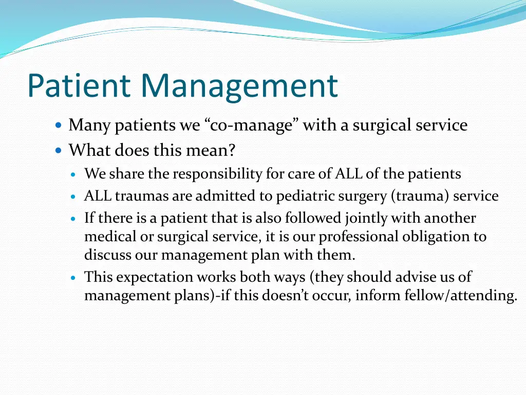 patient management