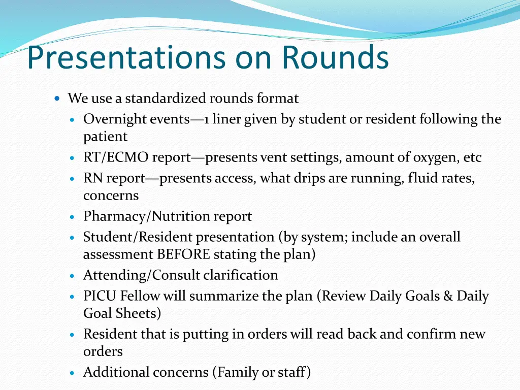 presentations on rounds