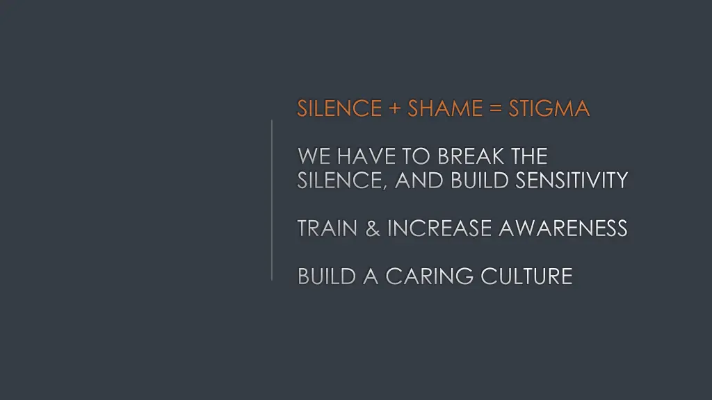 silence shame stigma