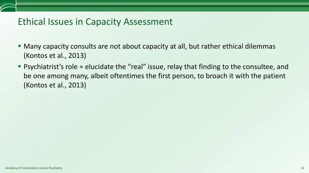 ethical issues in capacity assessment