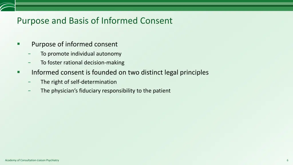 purpose and basis of informed consent