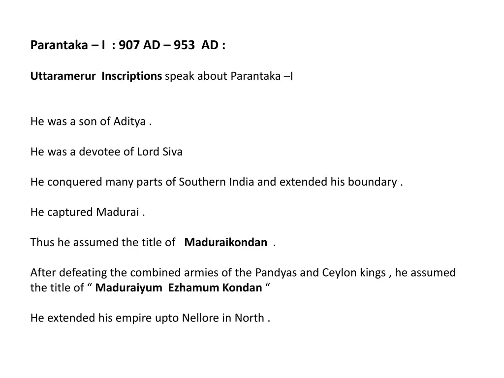 parantaka i 907 ad 953 ad