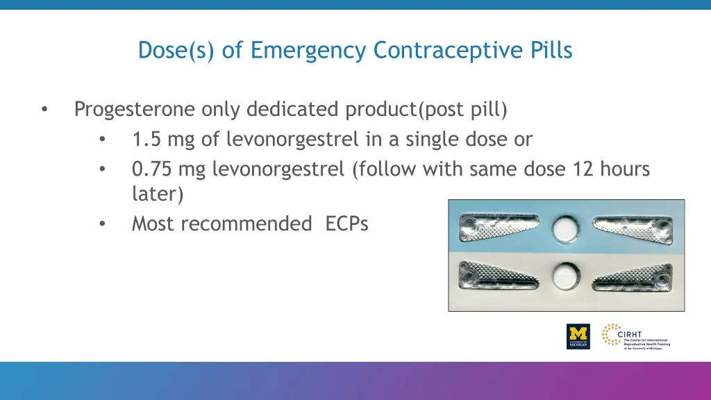 dose s of emergency contraceptive pills