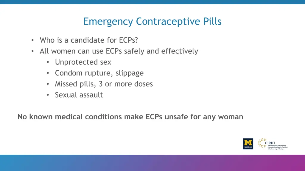 emergency contraceptive pills