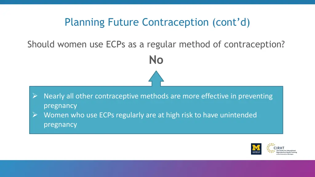 planning future contraception cont d