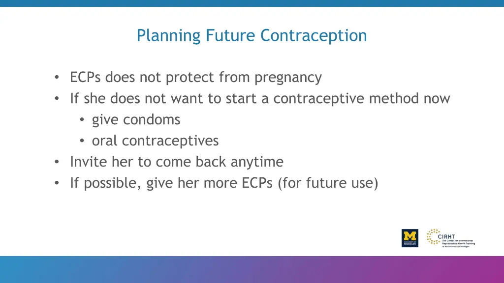 planning future contraception