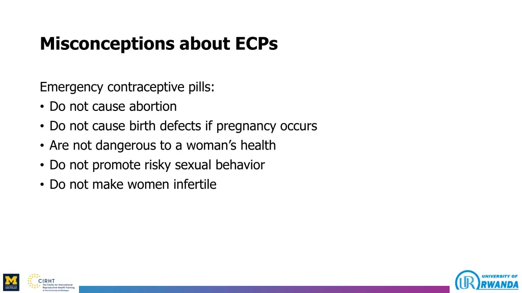 misconceptions about ecps