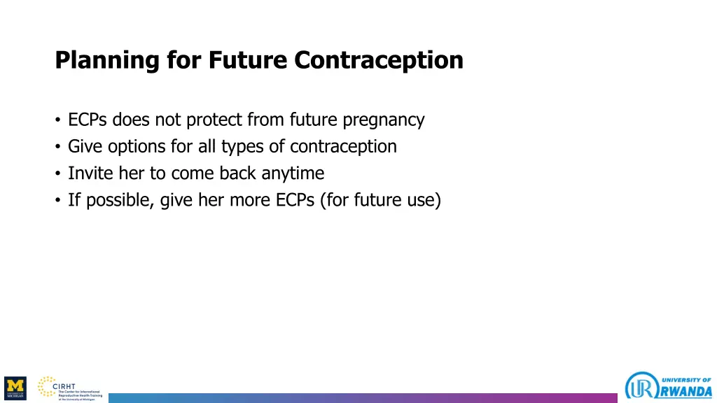 planning for future contraception