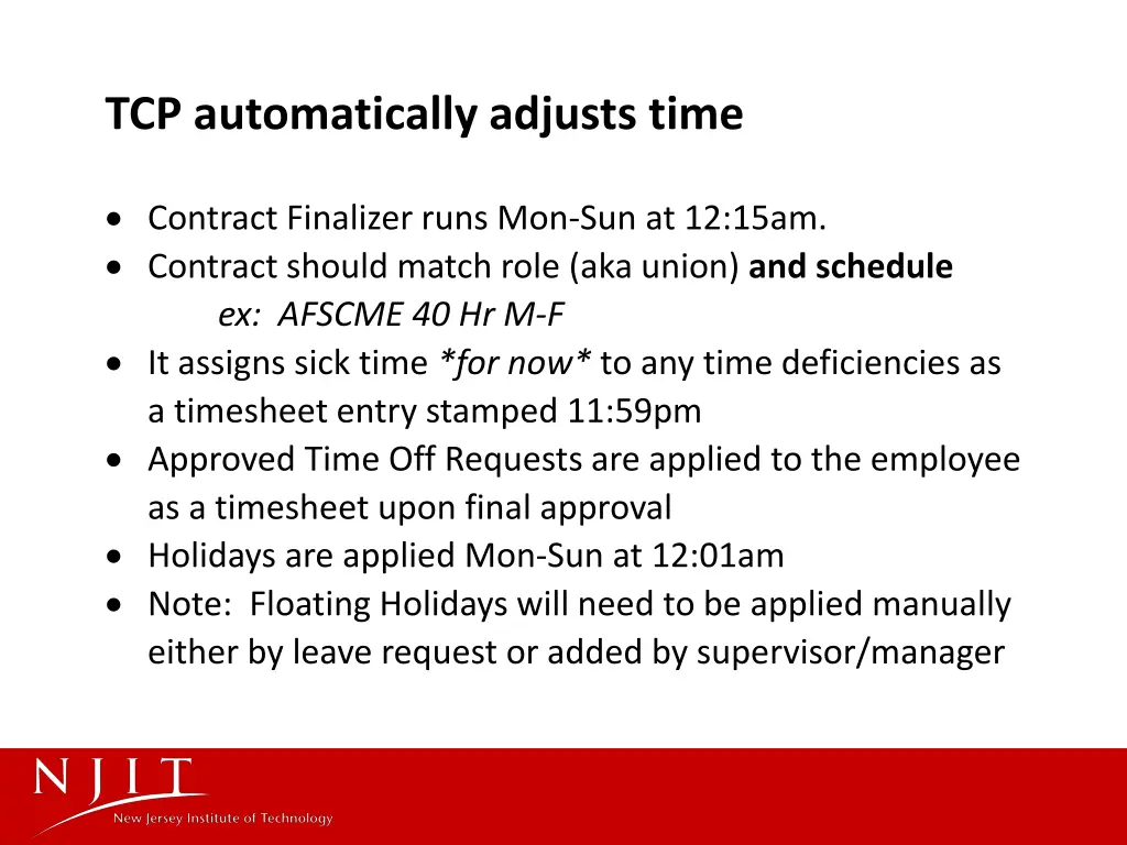 tcp automatically adjusts time