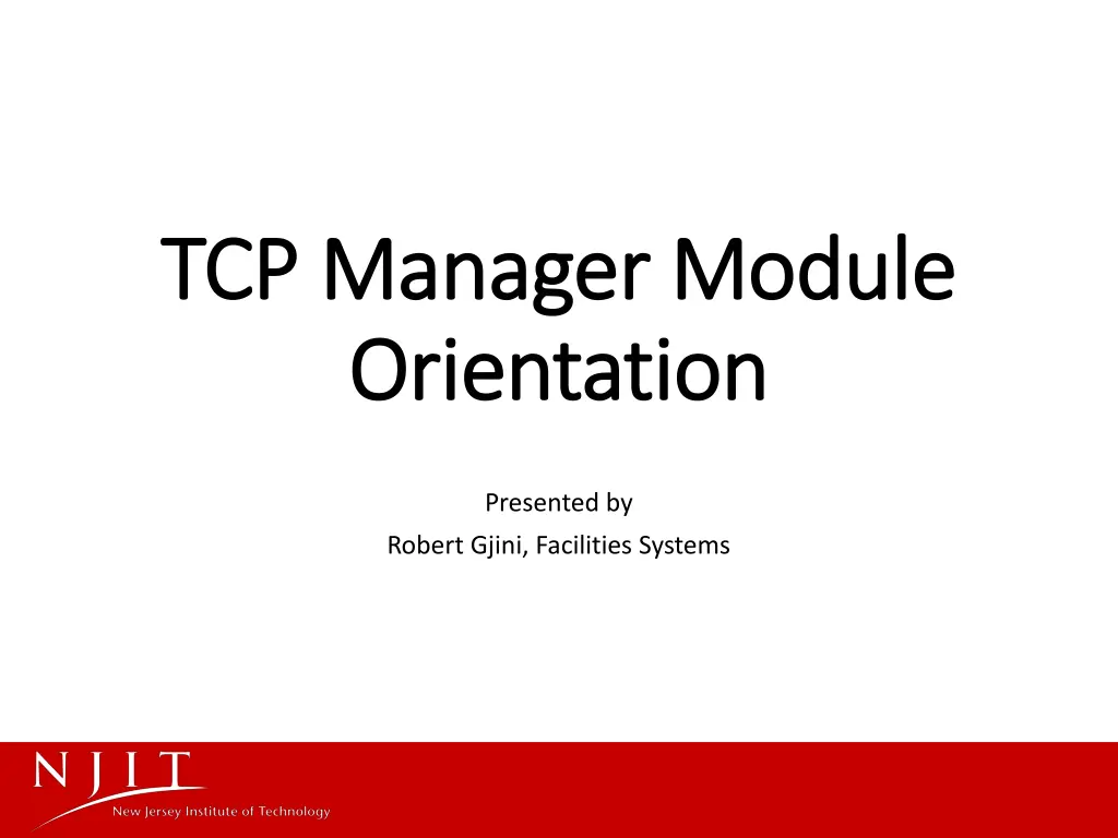 tcp manager module tcp manager module orientation