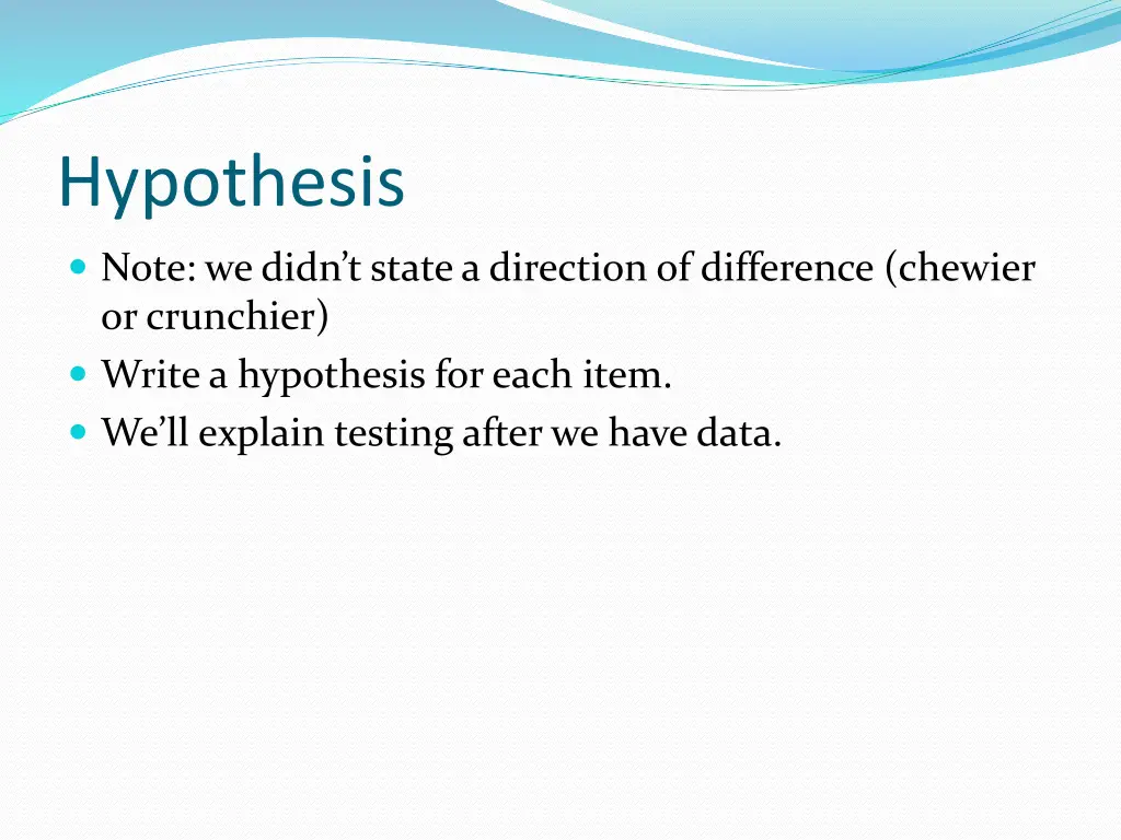 hypothesis 1