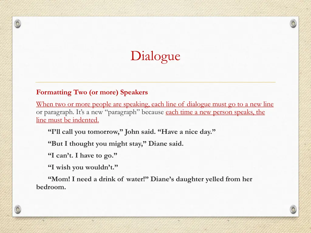 dialogue