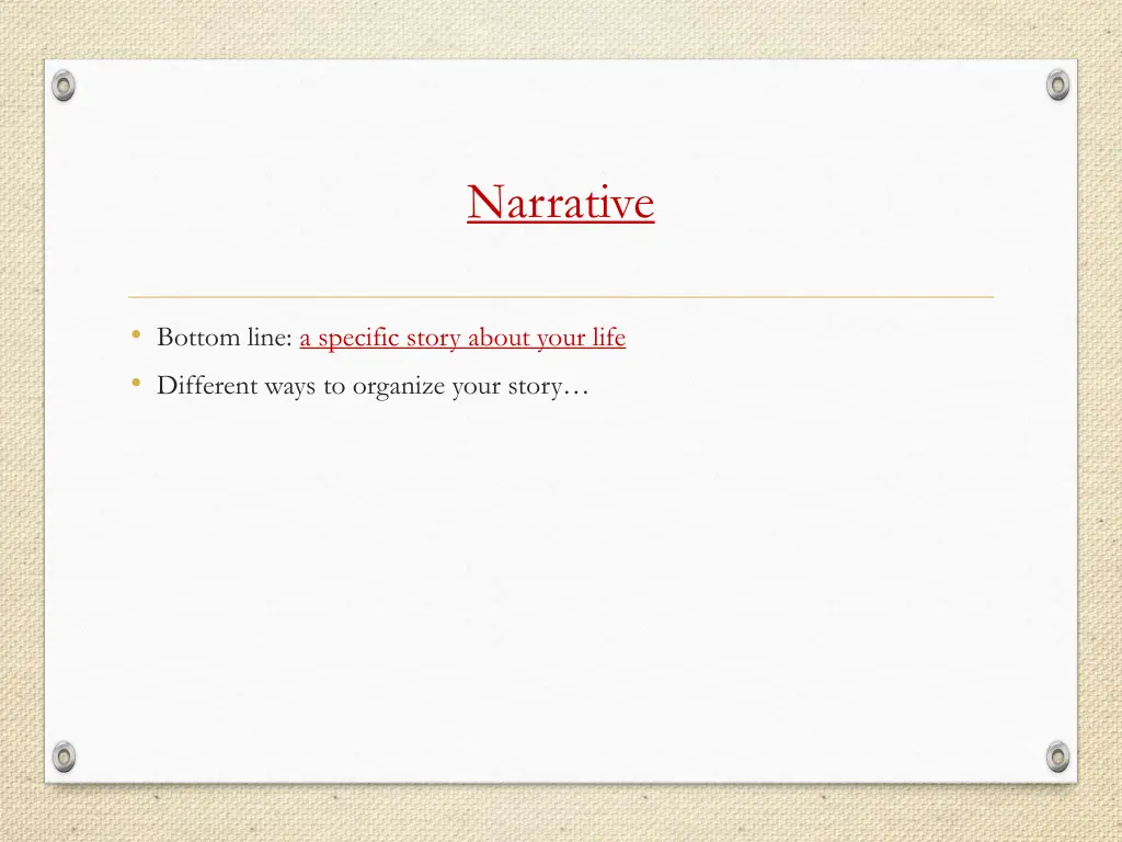 narrative