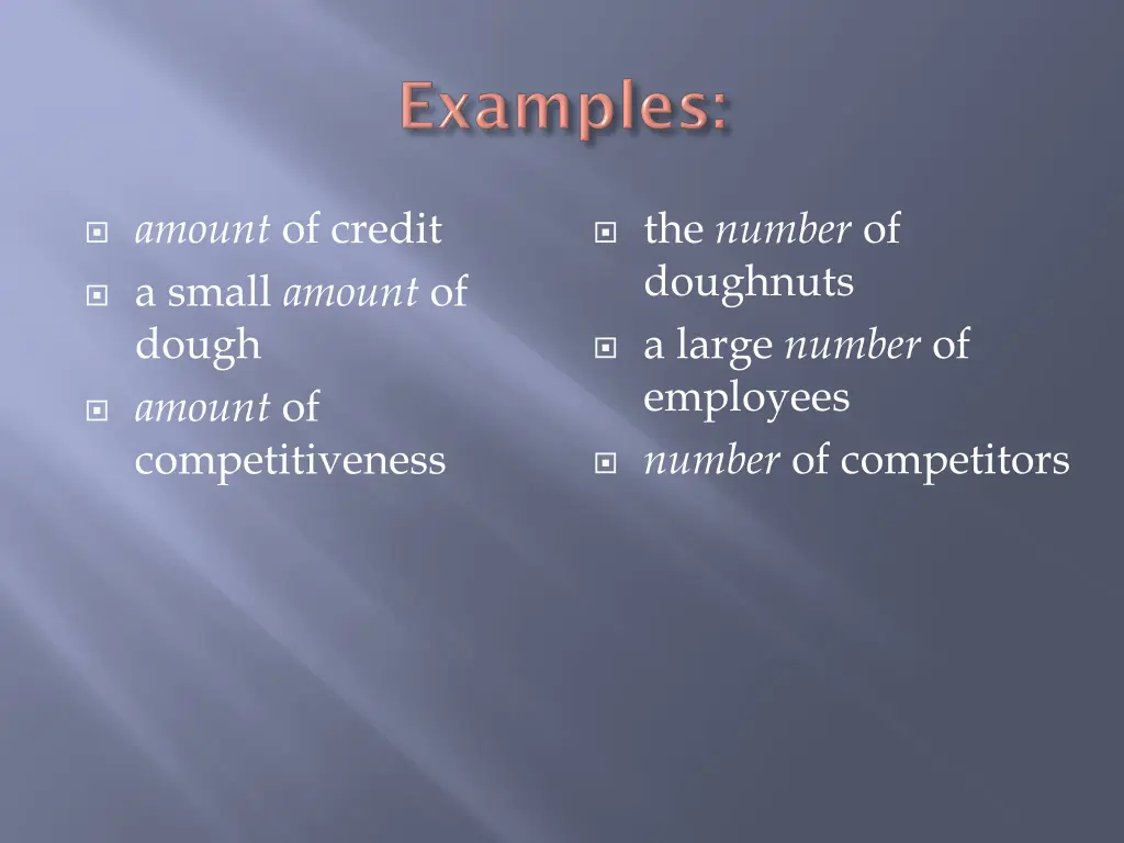 amount of credit a small amount of dough amount