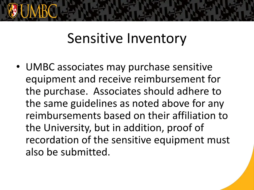 sensitive inventory